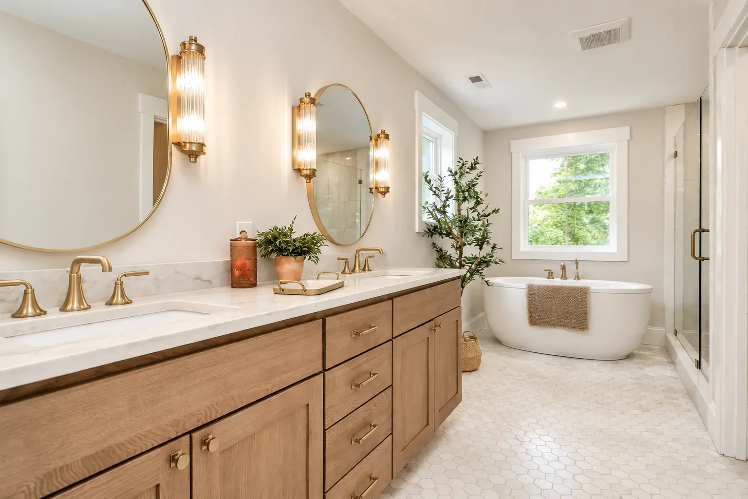 Primary bathroom at 98 West Central Street